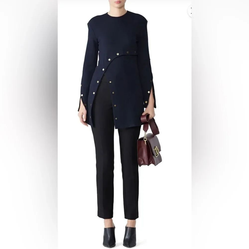 DEREK LAM Snapped Long Sleeve Tunic Size 4